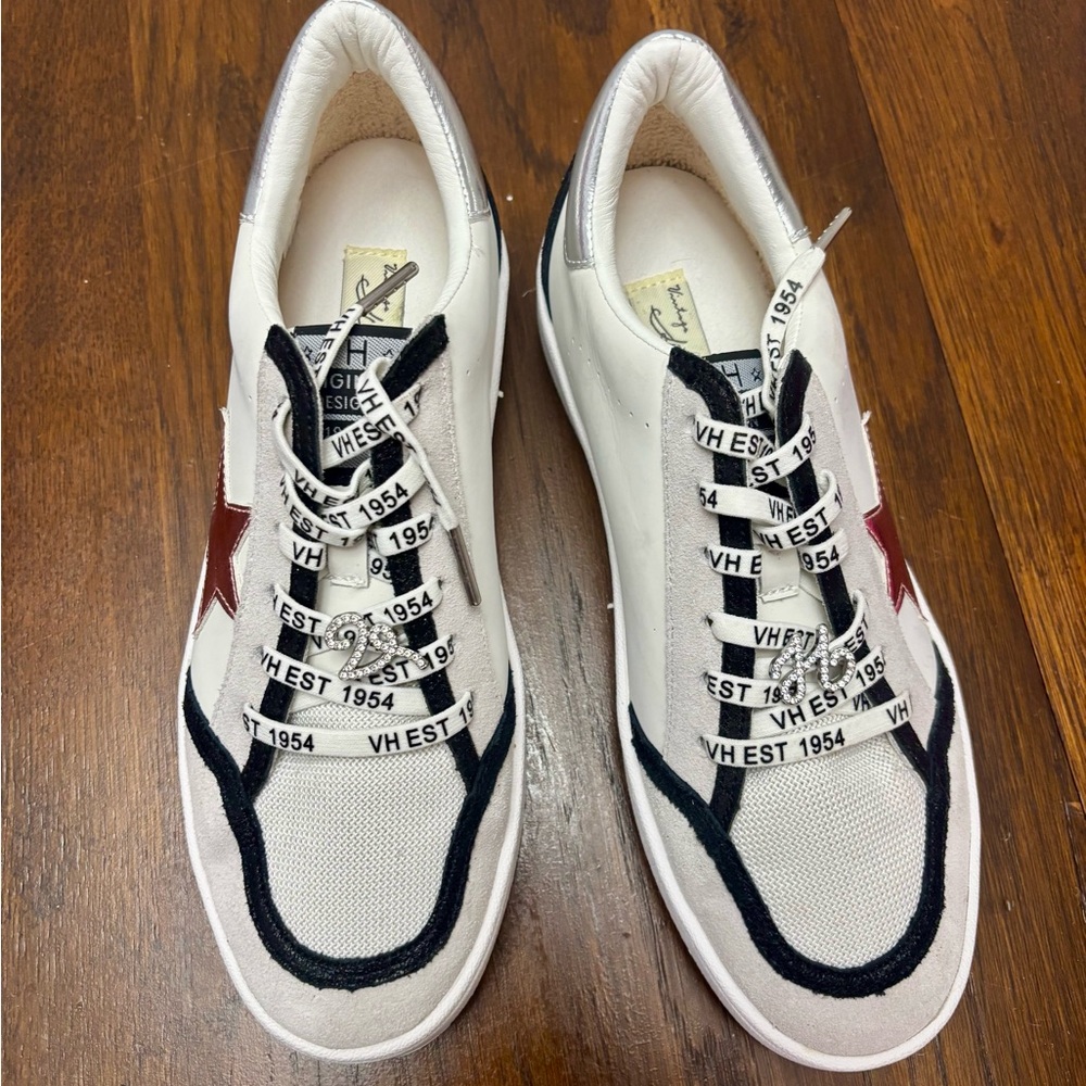 Vintage Havana "Denisse 9" Genuine Calf Hair Sneakers Pink/Silver Worn Once